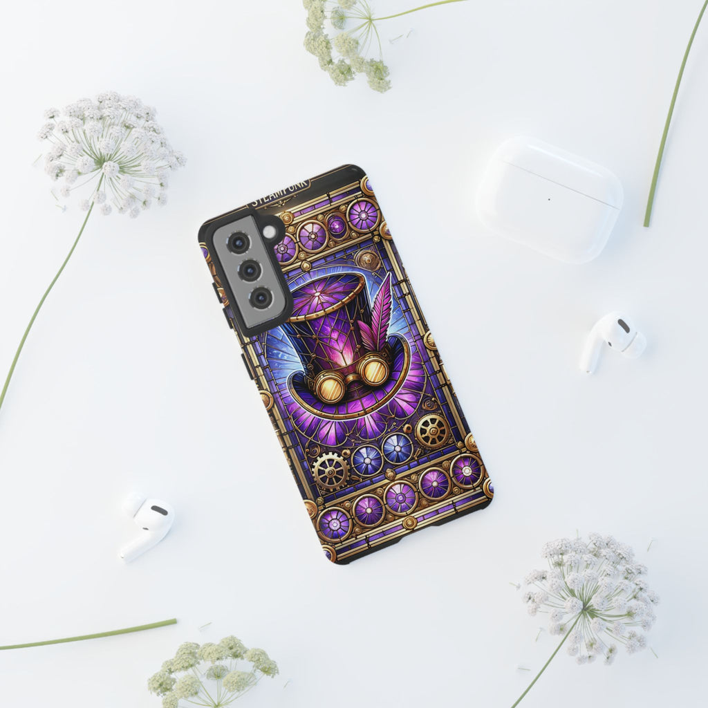 Stained Glass Steampunk Android Phone Case – 3D Full-Wrap Protective Cover with TPU Liner