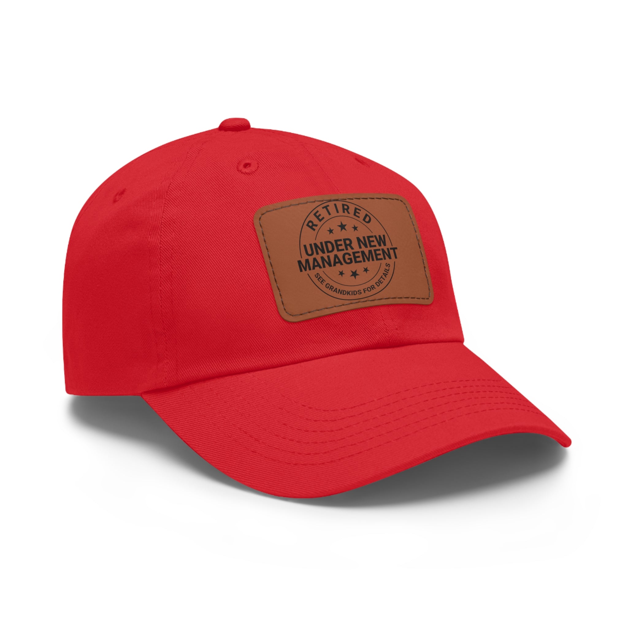 Retired 'Under New Management' Leather Patch Dad Hat