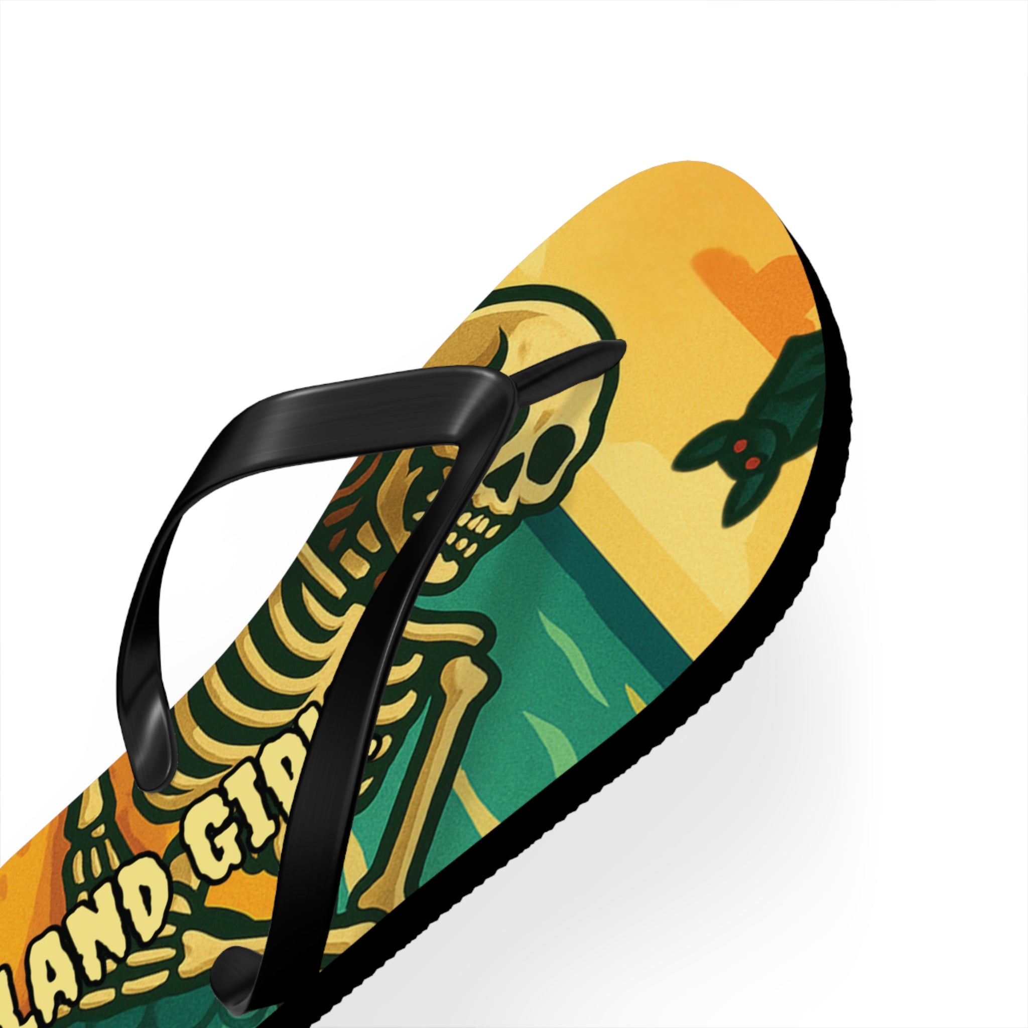 Beach Vibes Flip Flops, Island Girl Skull Design Sandals