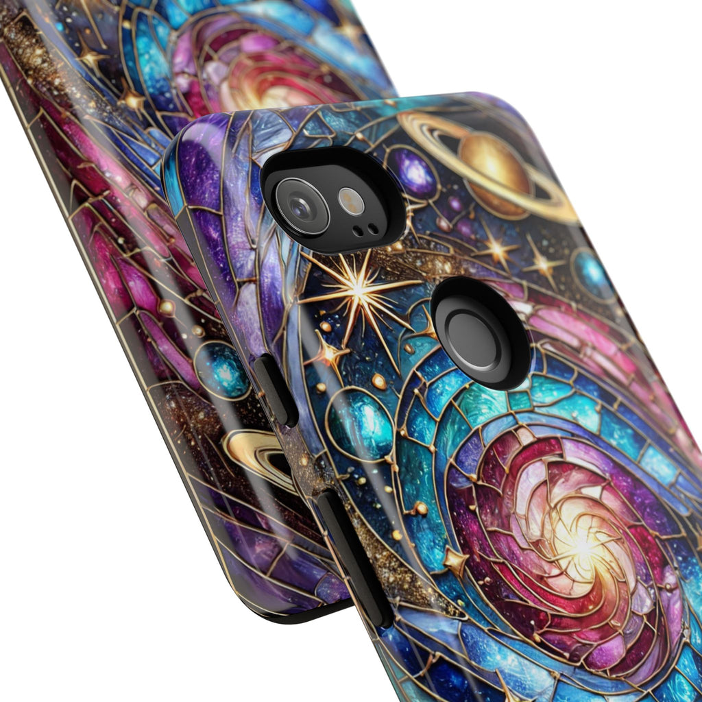 Stained Glass Celestial Android Phone Case – 3D Galaxy Full-Wrap Protective Cover with TPU Liner