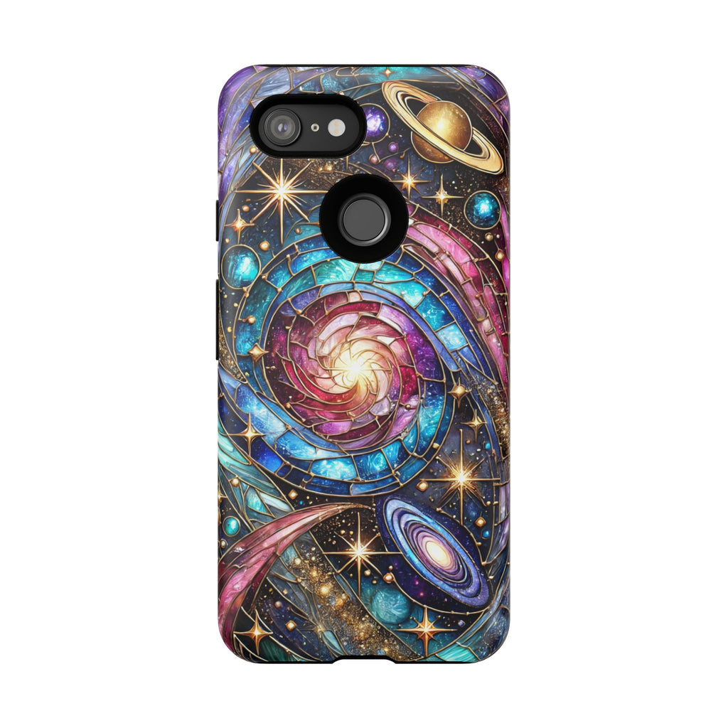 Stained Glass Celestial Android Phone Case – 3D Galaxy Full-Wrap Protective Cover with TPU Liner