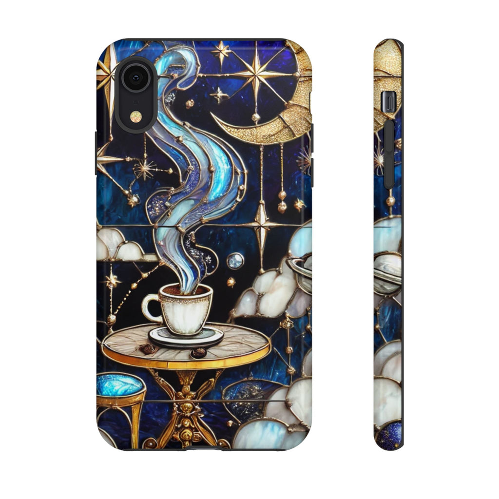 Celestial Stained Glass Coffee iPhone Case – Shockproof 3D Wrap
