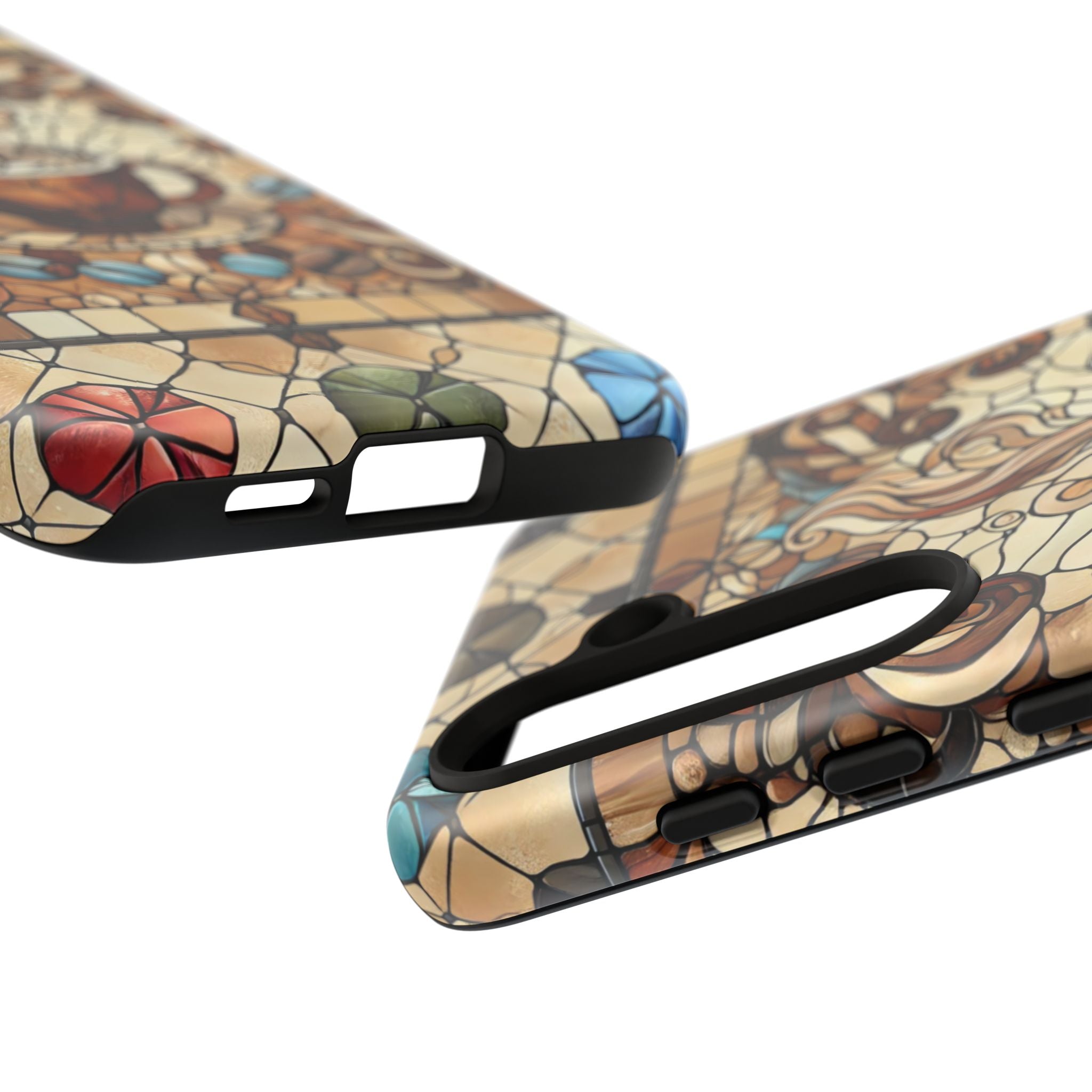 Stained Glass Coffee Android Phone Case – Shockproof TPU, 3D Wrap