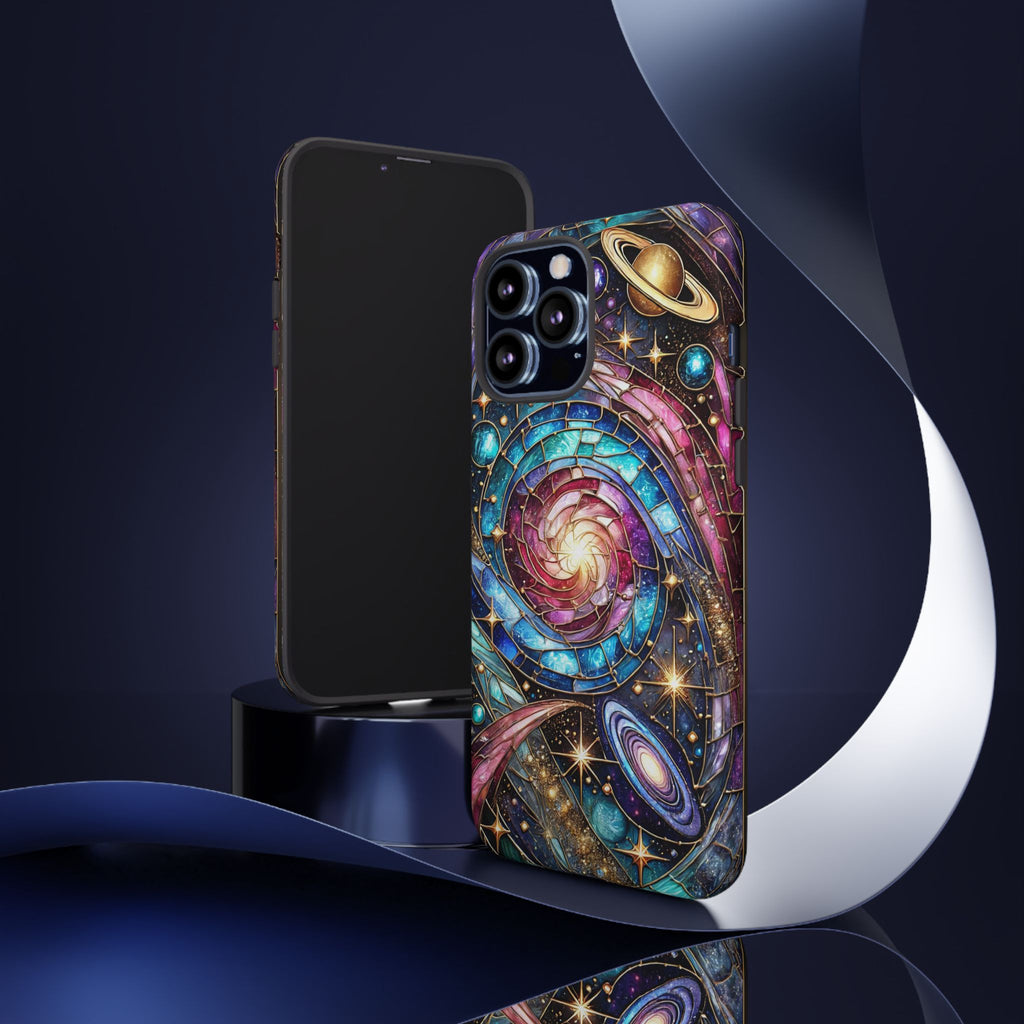 Stained Glass Celestial iPhone Case – Galaxy 3D Full-Wrap Protective Phone Cover