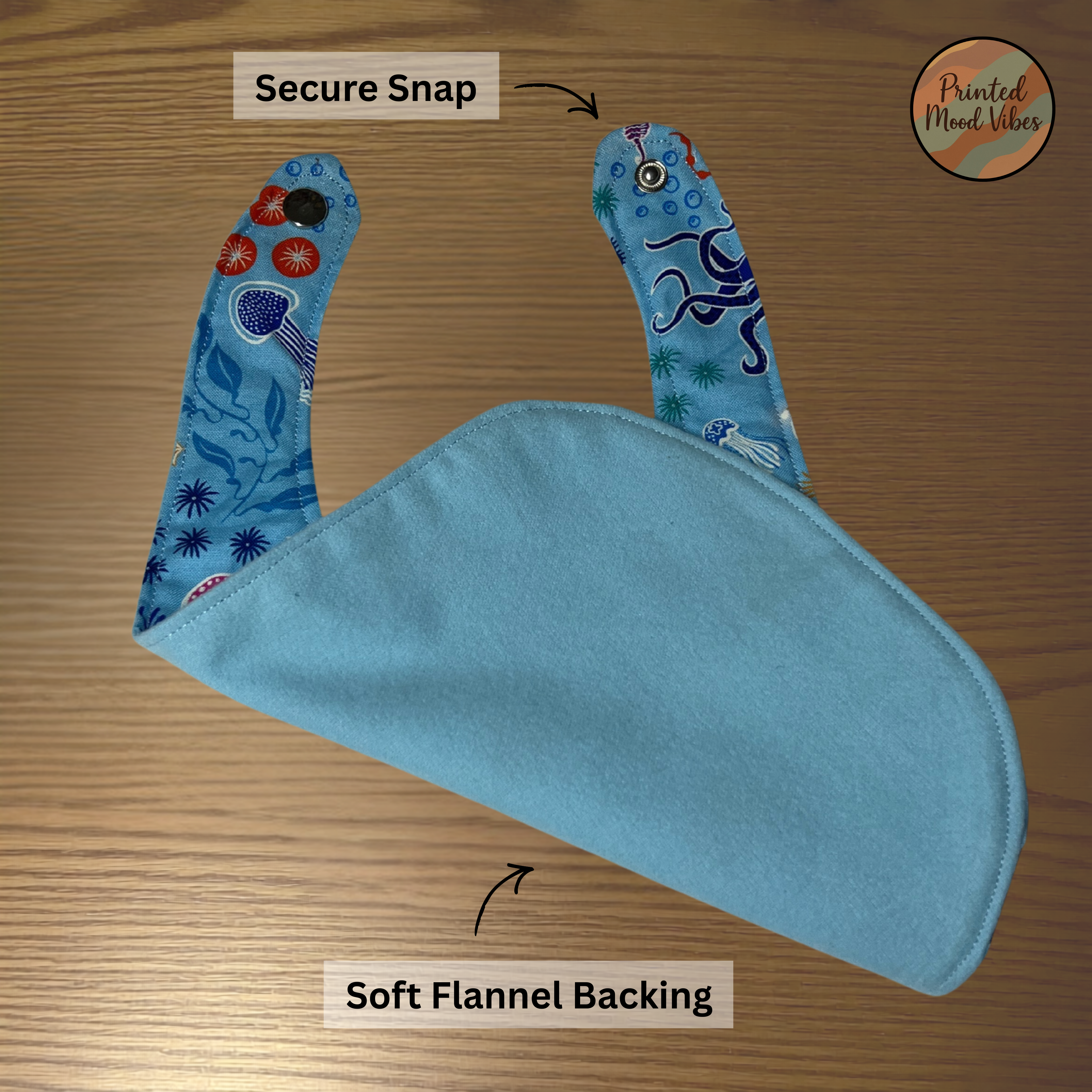 Glow in the Dark Ocean Baby Gift Set – Bib, Burp Cloth & Pacifier Holder (Newborn 1–3 Months)