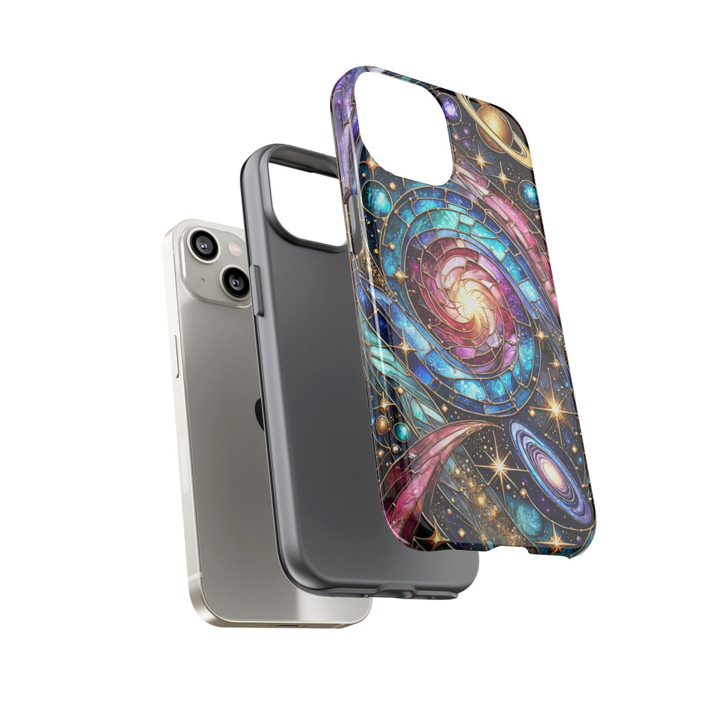 Stained Glass Celestial iPhone Case – Galaxy 3D Full-Wrap Protective Phone Cover