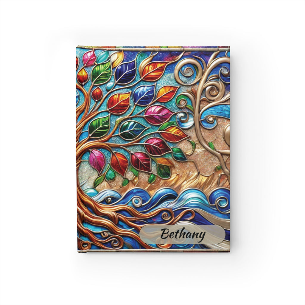 Personalized Vibrant Tree of Life Journal, Nature-Inspired Notebook, Gift for Writers Dreamers and Artists