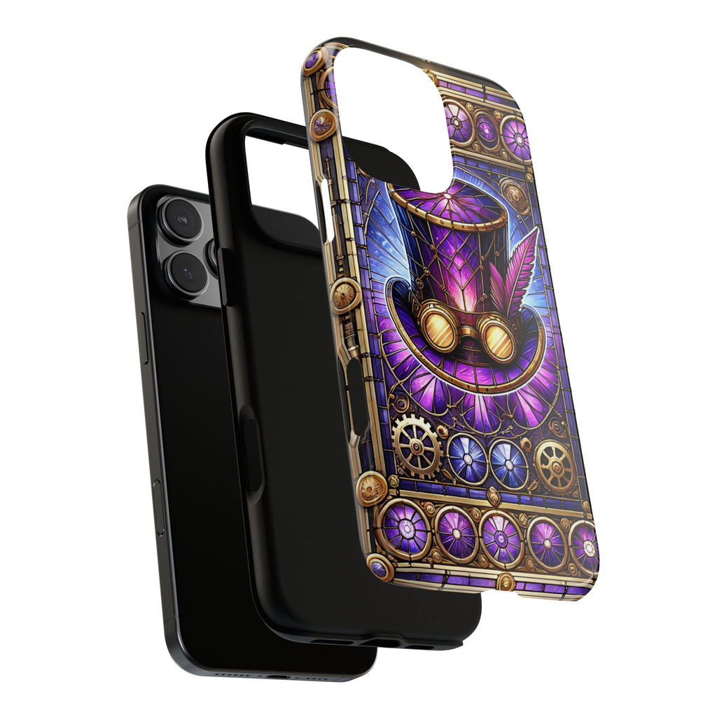 Stained Glass Steampunk iPhone Case – 3D Full-Wrap Protective Phone Cover With TPU Liner