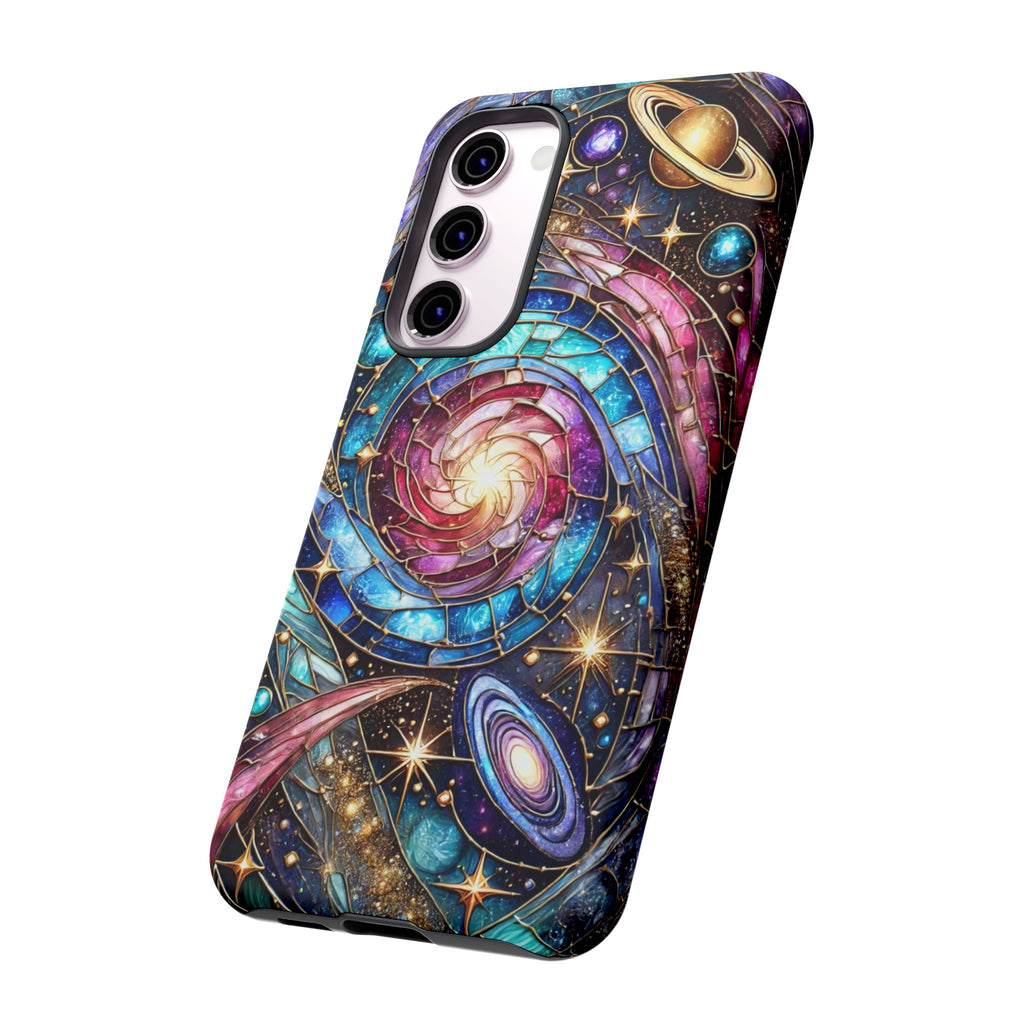 Stained Glass Celestial Android Phone Case – 3D Galaxy Full-Wrap Protective Cover with TPU Liner