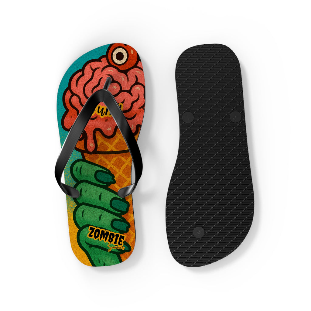 Zombie Ice Cream Flip Flops - Fun Summerween Footwear