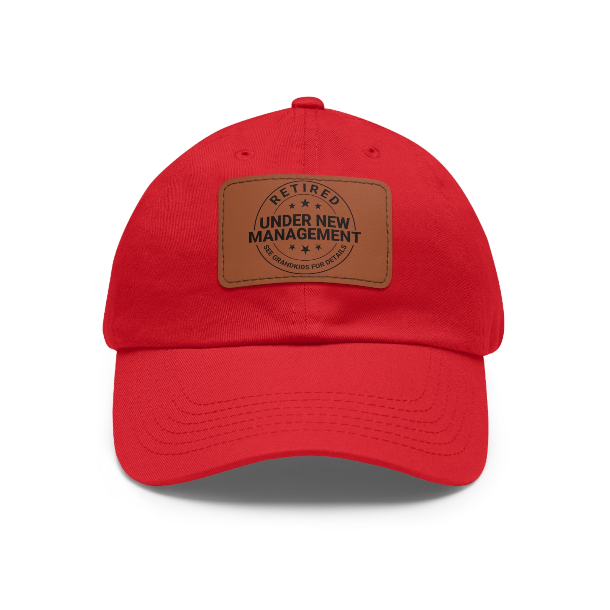 Retired 'Under New Management' Leather Patch Dad Hat