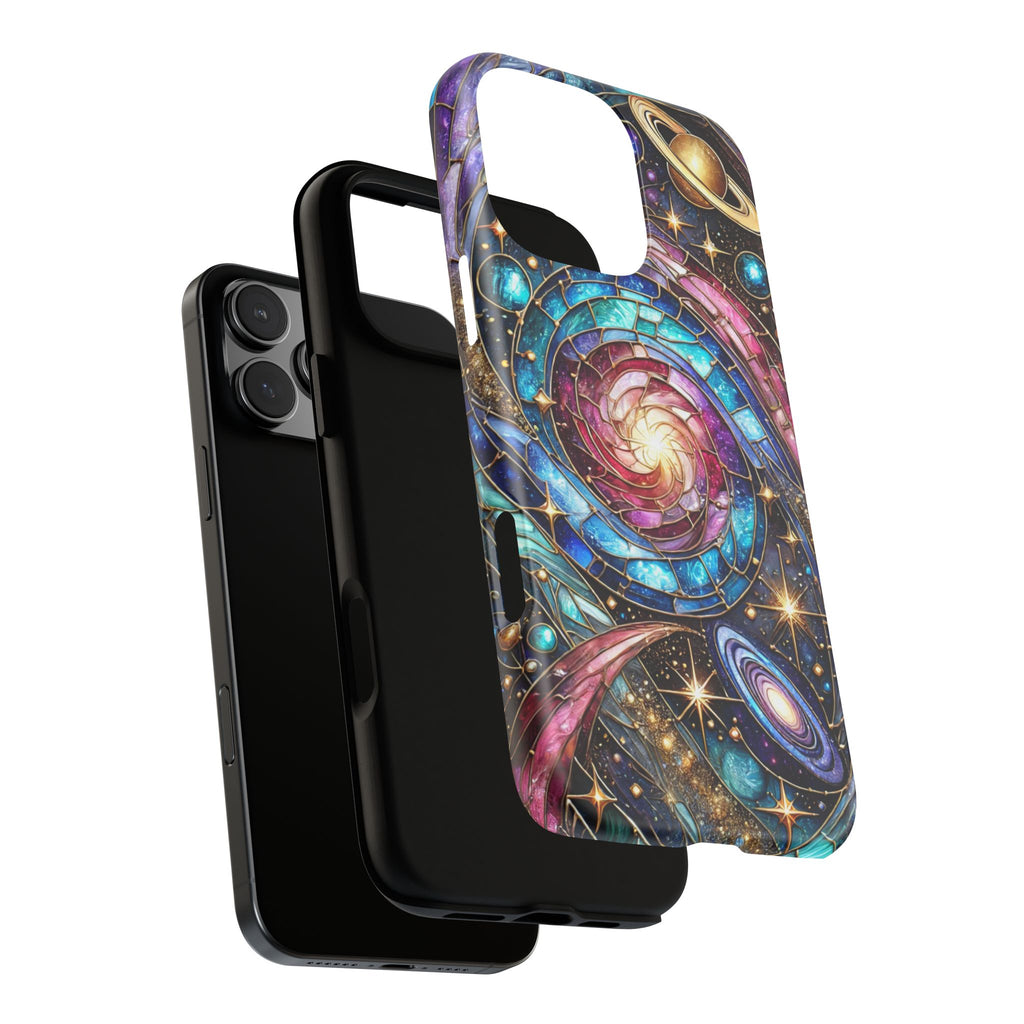 Stained Glass Celestial iPhone Case – Galaxy 3D Full-Wrap Protective Phone Cover