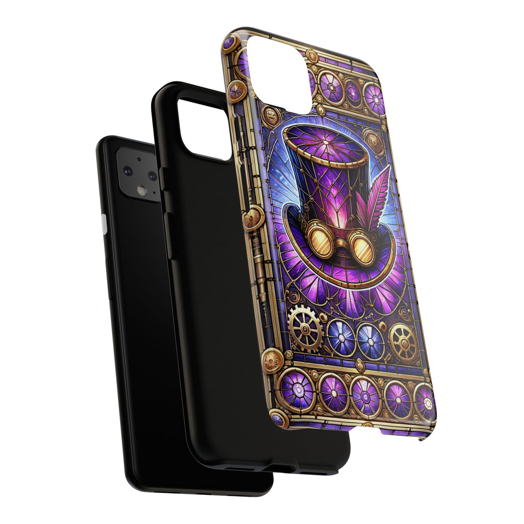 Stained Glass Steampunk Android Phone Case – 3D Full-Wrap Protective Cover with TPU Liner
