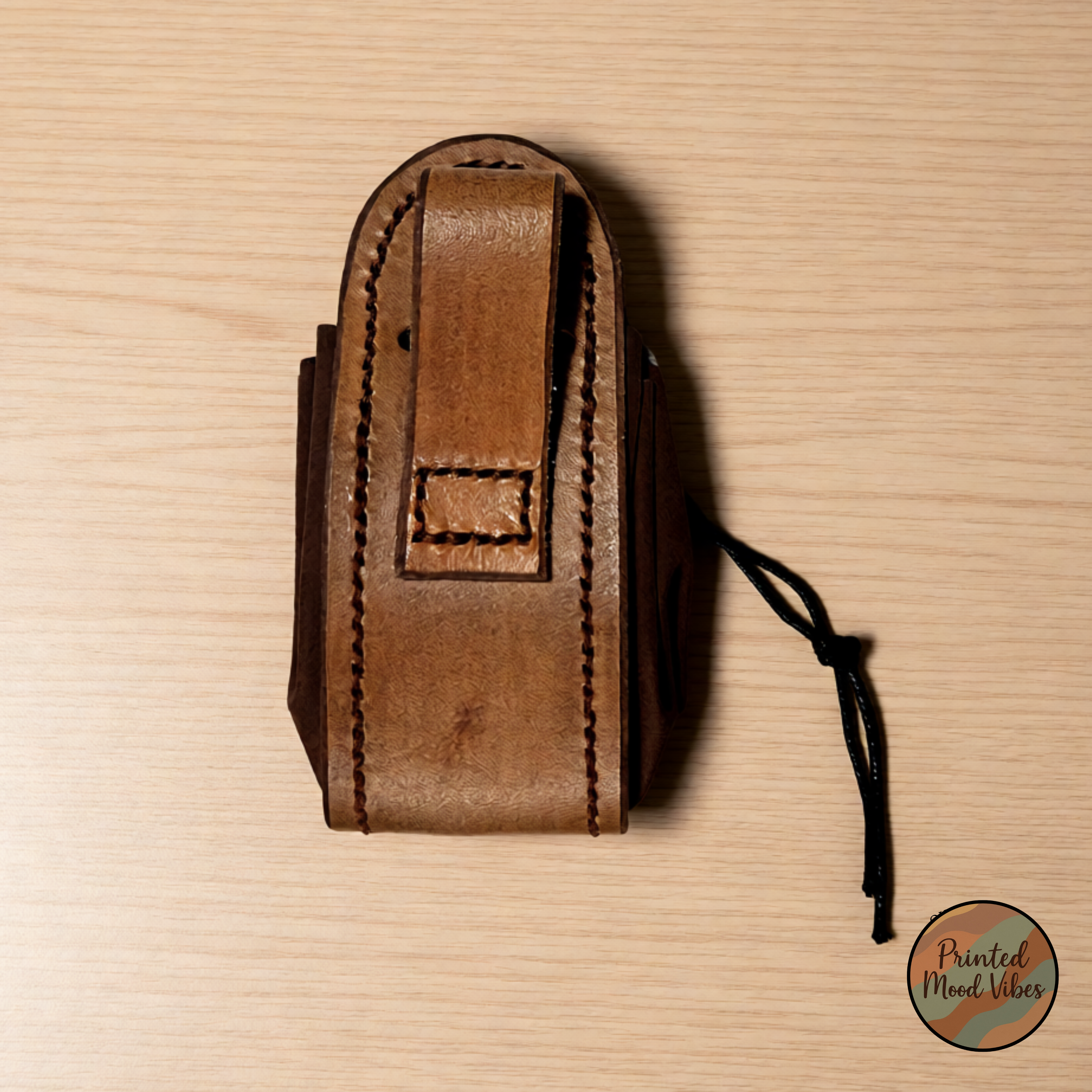 Brown Leather Dragon Dice Pouch: RPG Gamer Pouch, Coin Trinket Purse