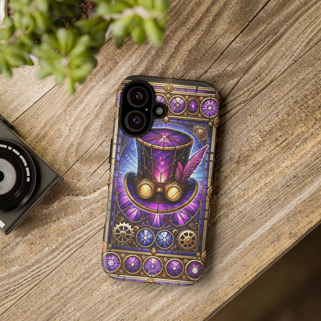Stained Glass Steampunk iPhone Case – 3D Full-Wrap Protective Phone Cover With TPU Liner