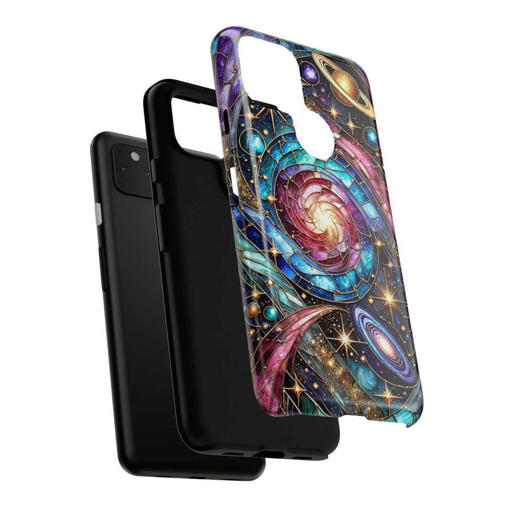 Stained Glass Celestial Android Phone Case – 3D Galaxy Full-Wrap Protective Cover with TPU Liner