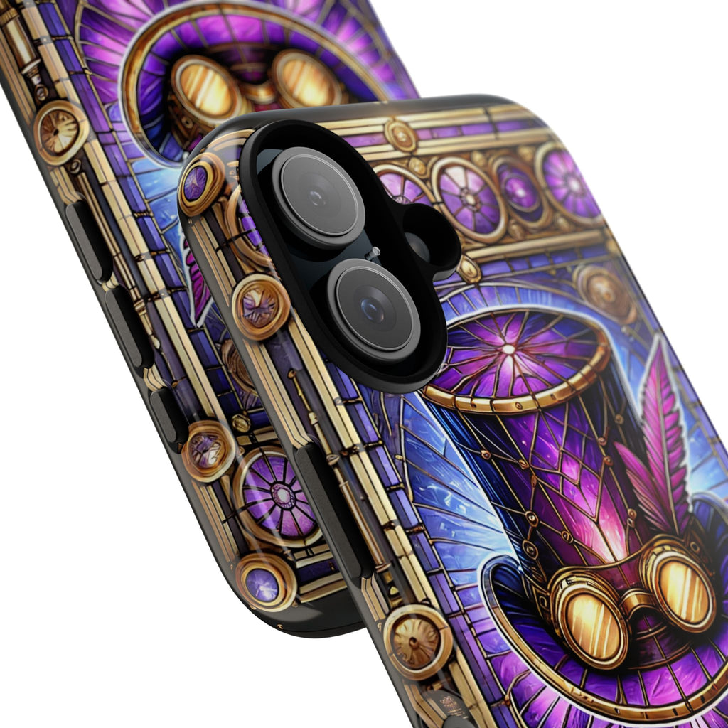Stained Glass Steampunk iPhone Case – 3D Full-Wrap Protective Phone Cover With TPU Liner