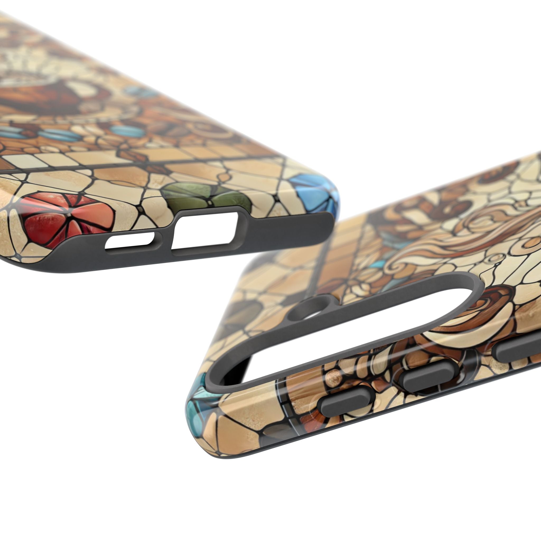 Stained Glass Coffee Android Phone Case – Shockproof TPU, 3D Wrap