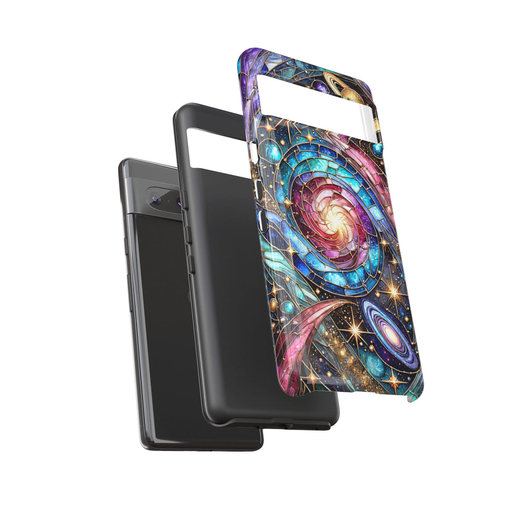 Stained Glass Celestial Android Phone Case – 3D Galaxy Full-Wrap Protective Cover with TPU Liner