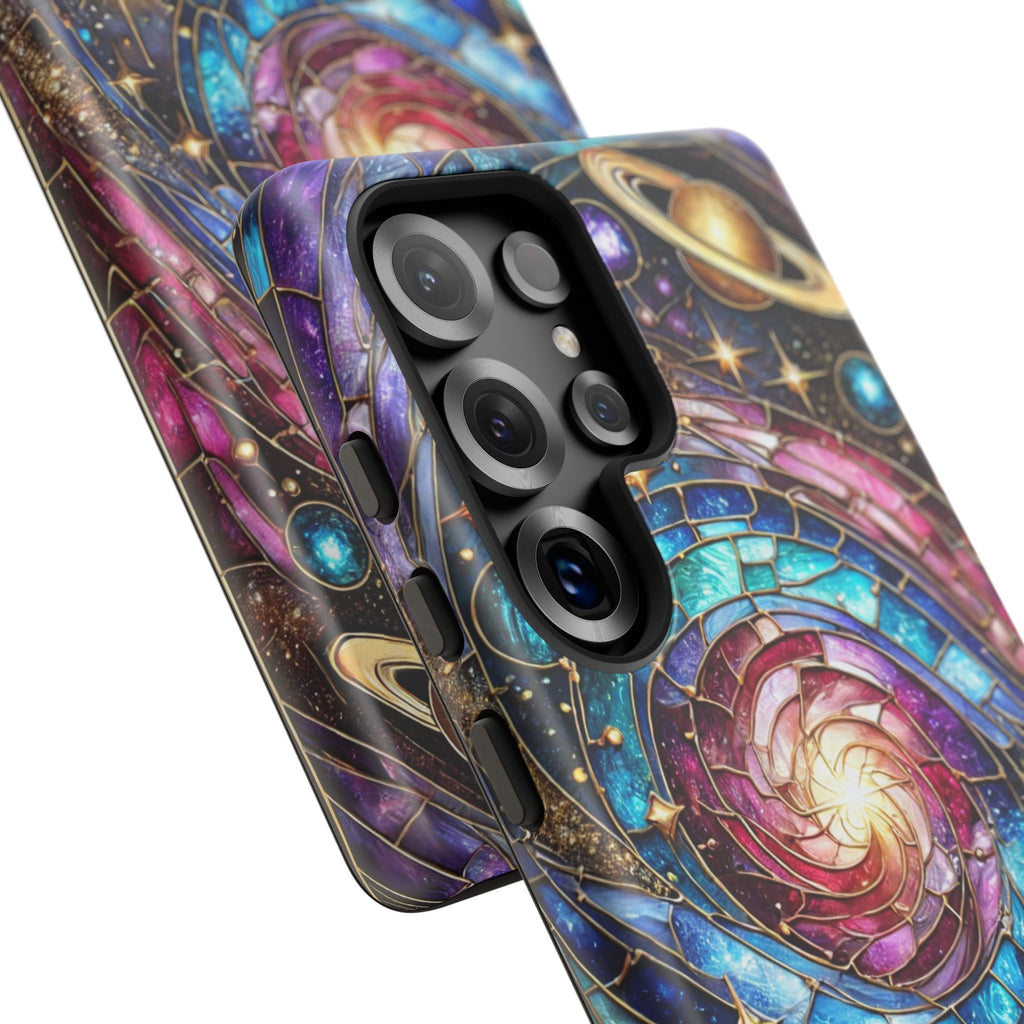 Stained Glass Celestial Android Phone Case – 3D Galaxy Full-Wrap Protective Cover with TPU Liner