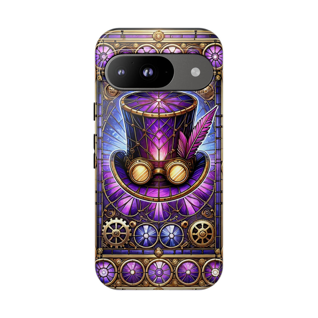 Stained Glass Steampunk Android Phone Case – 3D Full-Wrap Protective Cover with TPU Liner