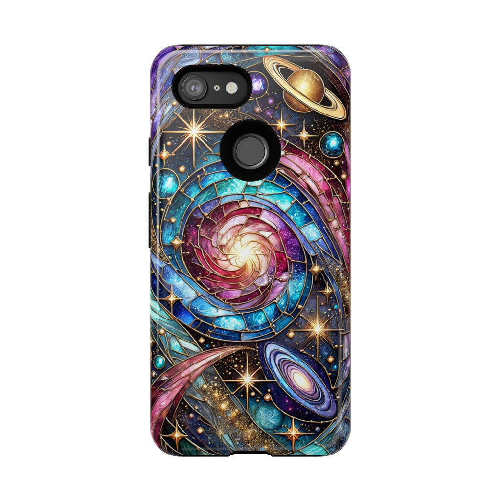 Stained Glass Celestial Android Phone Case – 3D Galaxy Full-Wrap Protective Cover with TPU Liner