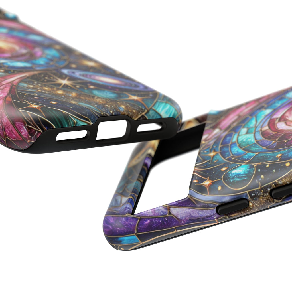 Stained Glass Celestial Android Phone Case – 3D Galaxy Full-Wrap Protective Cover with TPU Liner