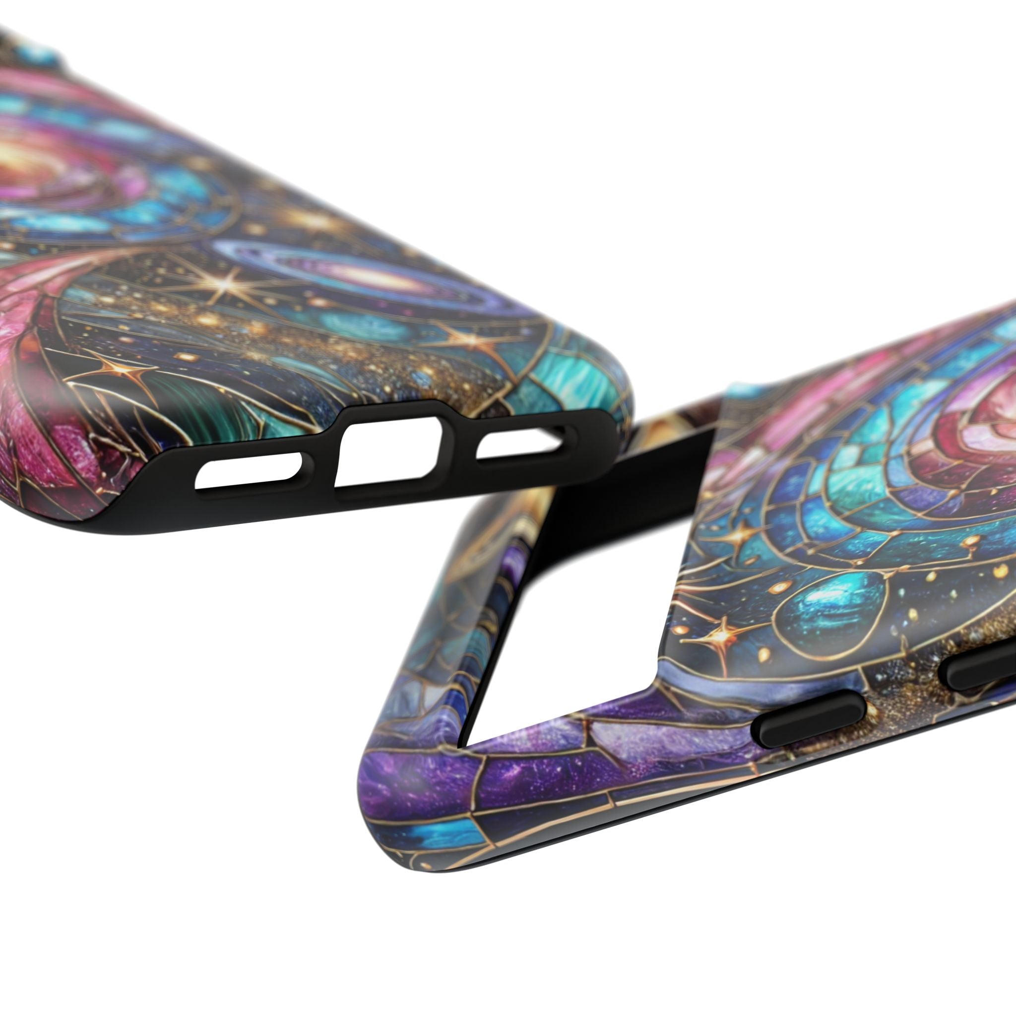 Stained Glass Celestial Android Phone Case – 3D Galaxy Full-Wrap Protective Cover with TPU Liner