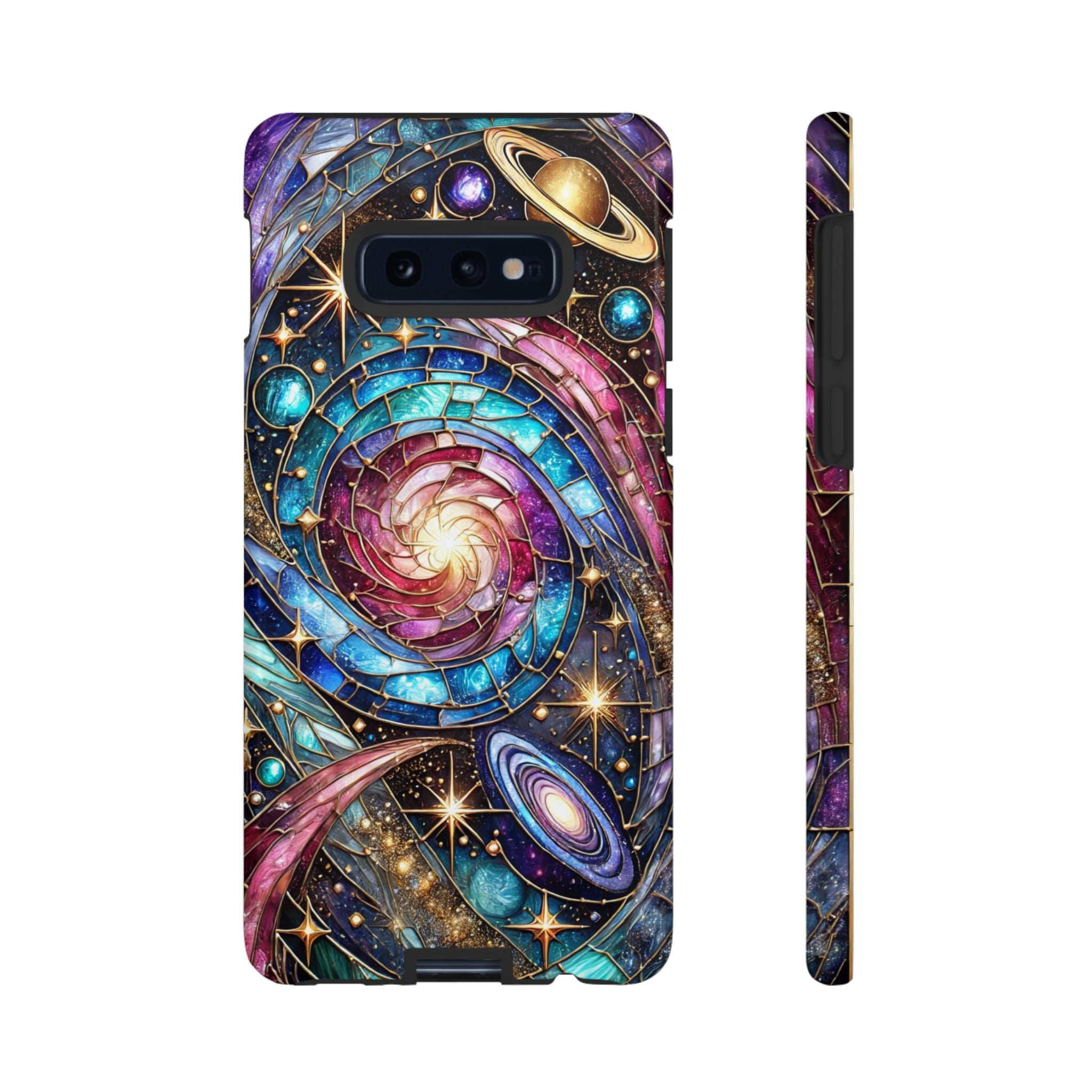 Stained Glass Celestial Android Phone Case – 3D Galaxy Full-Wrap Protective Cover with TPU Liner