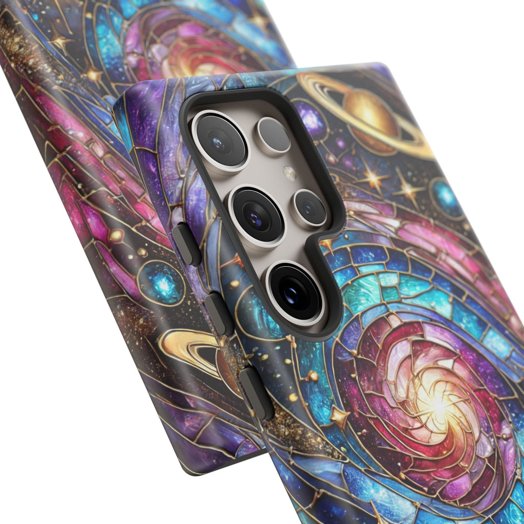 Stained Glass Celestial Android Phone Case – 3D Galaxy Full-Wrap Protective Cover with TPU Liner