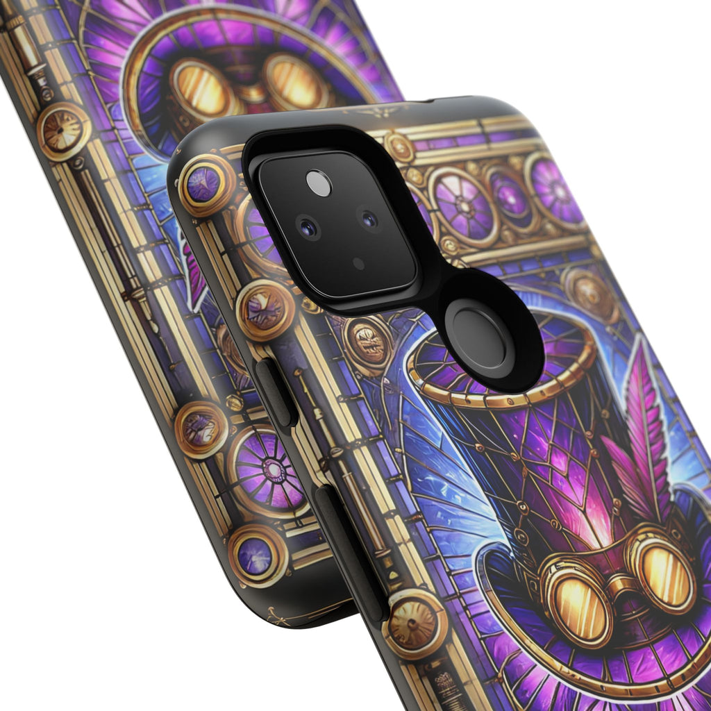 Stained Glass Steampunk Android Phone Case – 3D Full-Wrap Protective Cover with TPU Liner
