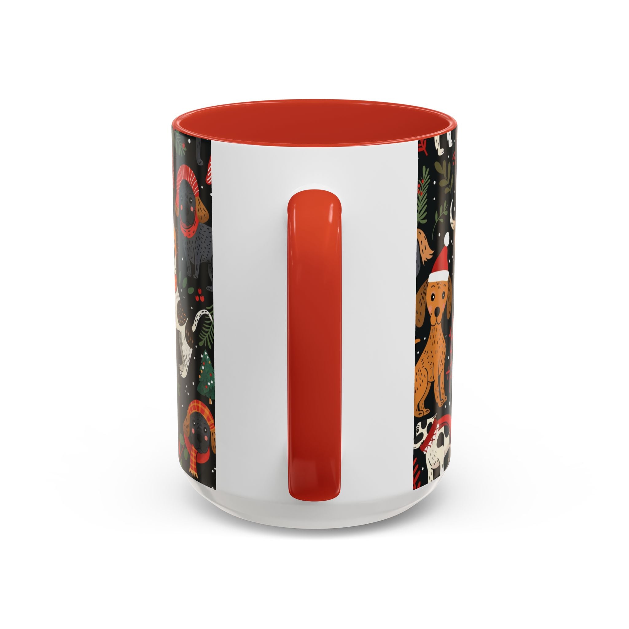 Holiday Dogs Coffee Mug — Festive Dachshund & Beagle Pattern (11/15oz)