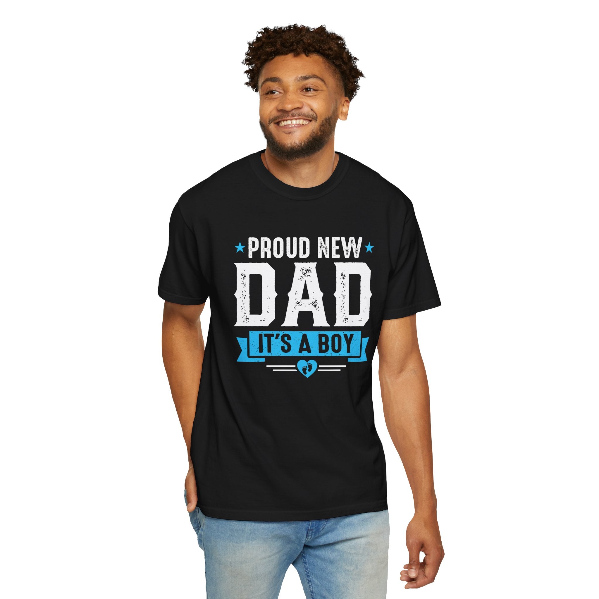 Proud New Dad T-Shirt, New Fathers Tee, Baby Boy Announcement Reveal Shirt