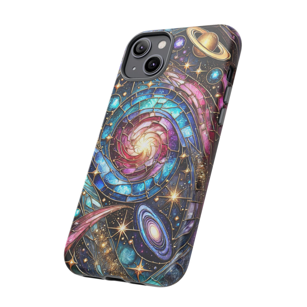 Stained Glass Celestial iPhone Case – Galaxy 3D Full-Wrap Protective Phone Cover