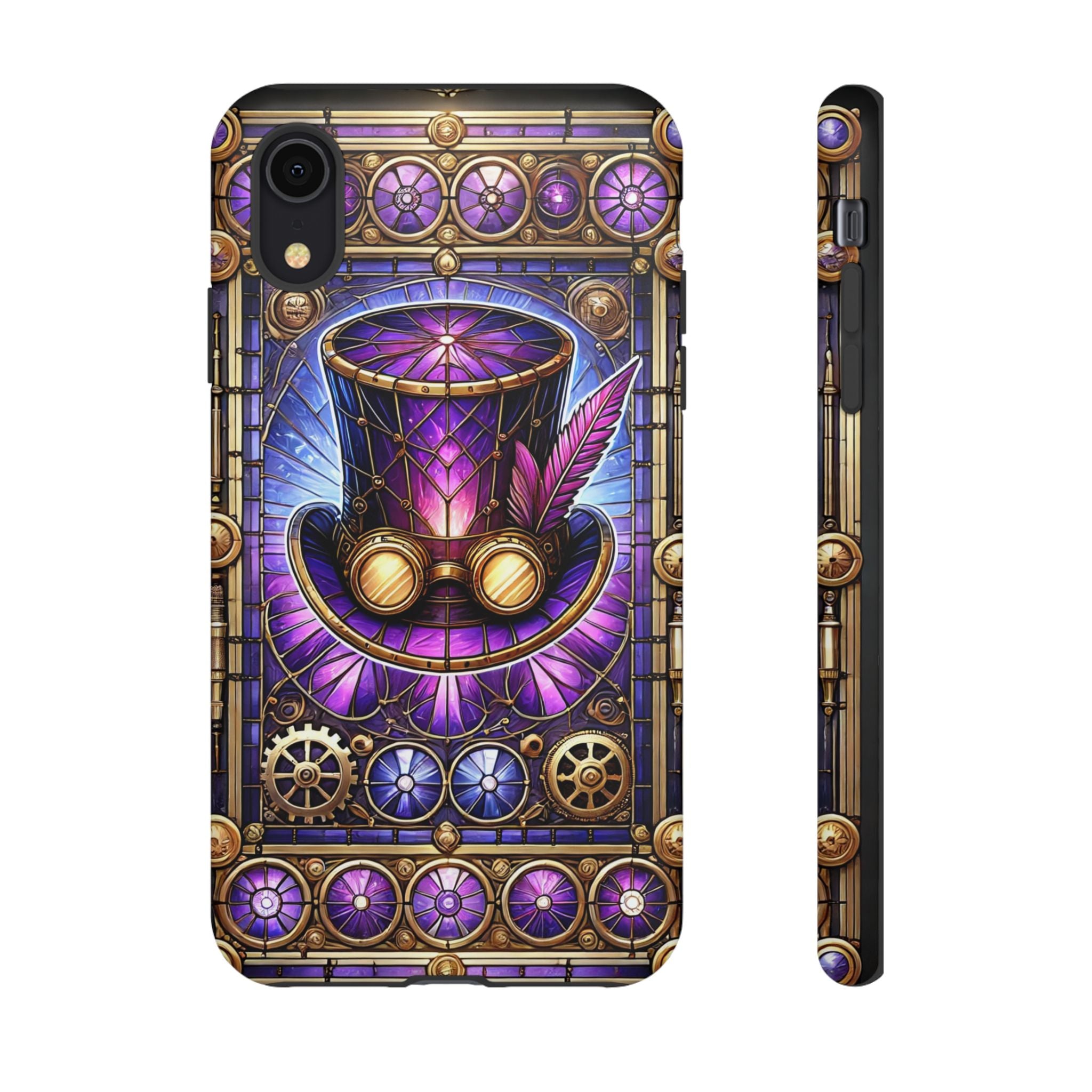 Stained Glass Steampunk iPhone Case – 3D Full-Wrap Protective Phone Cover With TPU Liner