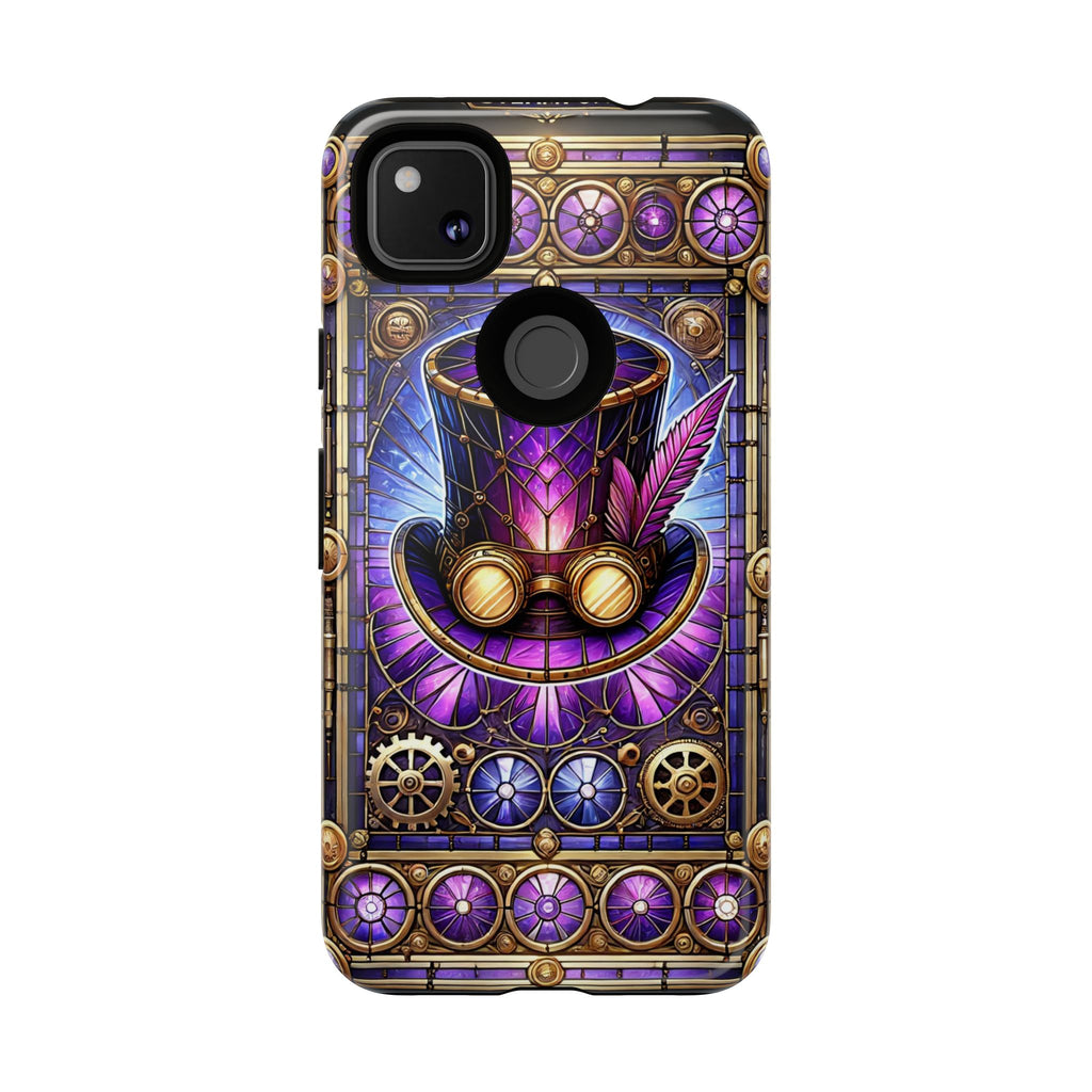 Stained Glass Steampunk Android Phone Case – 3D Full-Wrap Protective Cover with TPU Liner