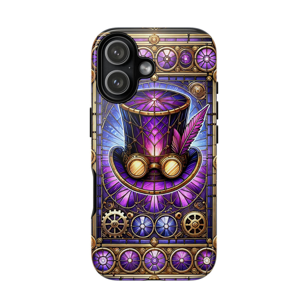 Stained Glass Steampunk iPhone Case – 3D Full-Wrap Protective Phone Cover With TPU Liner