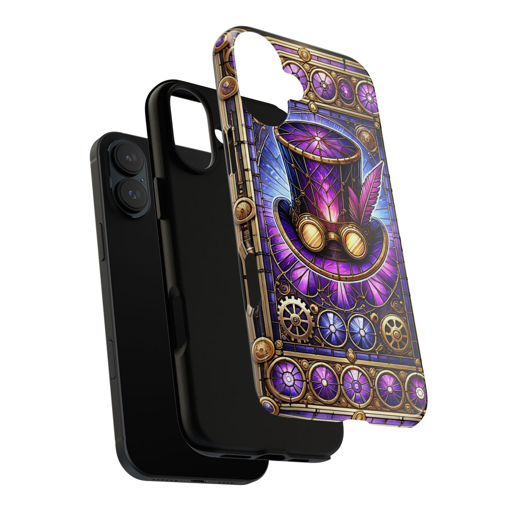 Stained Glass Steampunk iPhone Case – 3D Full-Wrap Protective Phone Cover With TPU Liner