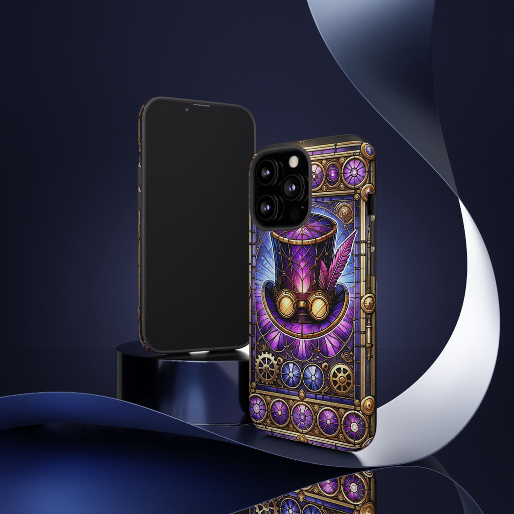 Stained Glass Steampunk iPhone Case – 3D Full-Wrap Protective Phone Cover With TPU Liner