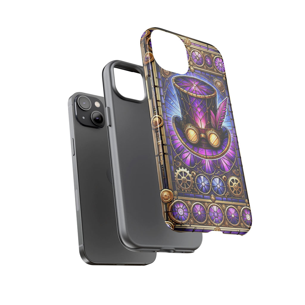 Stained Glass Steampunk iPhone Case – 3D Full-Wrap Protective Phone Cover With TPU Liner