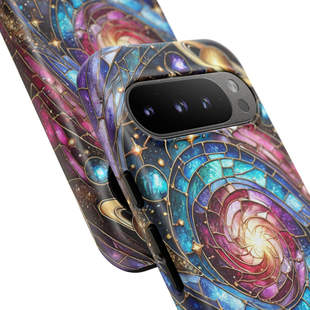 Stained Glass Celestial Android Phone Case – 3D Galaxy Full-Wrap Protective Cover with TPU Liner