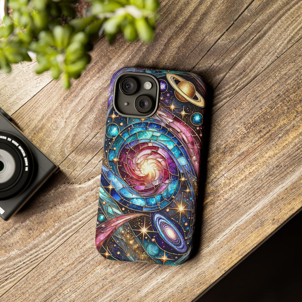 Stained Glass Celestial iPhone Case – Galaxy 3D Full-Wrap Protective Phone Cover