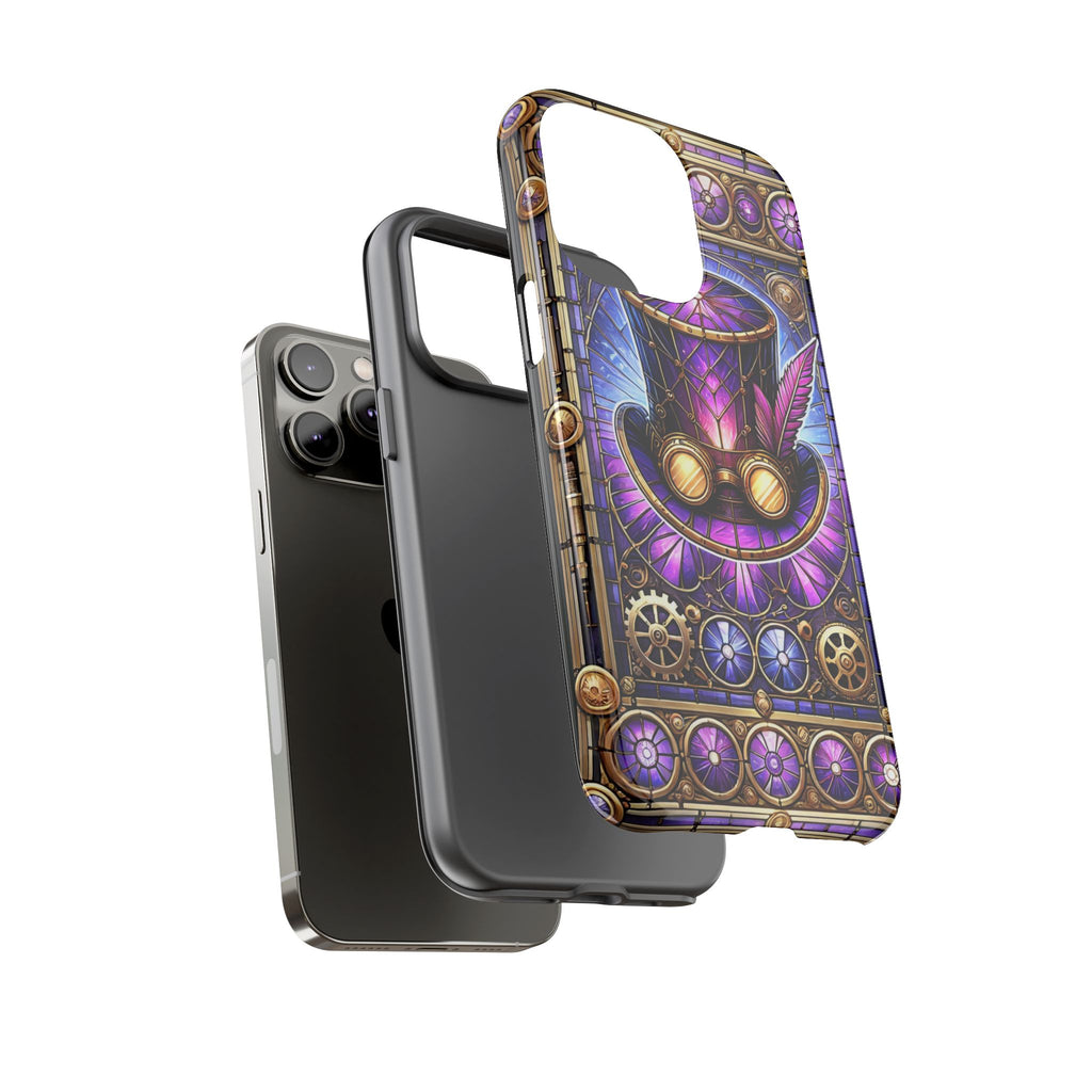 Stained Glass Steampunk iPhone Case – 3D Full-Wrap Protective Phone Cover With TPU Liner