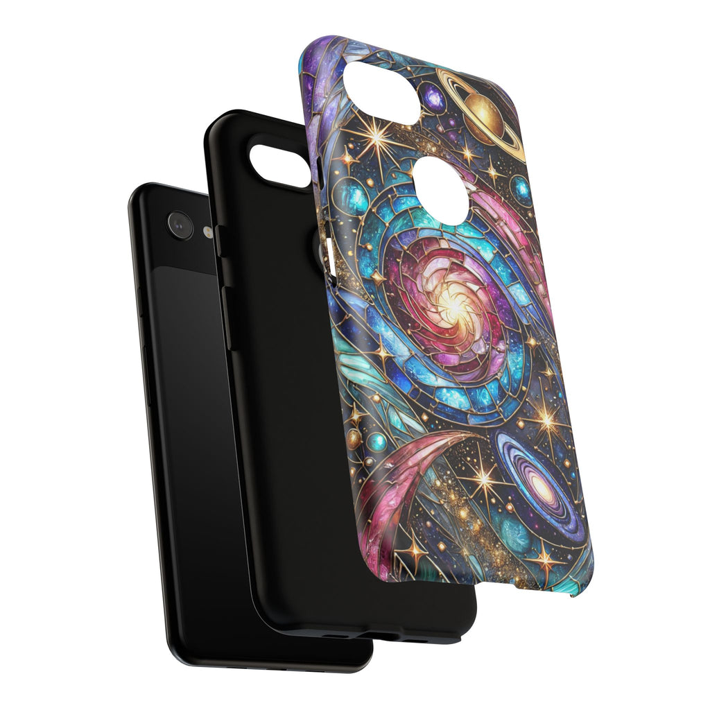 Stained Glass Celestial Android Phone Case – 3D Galaxy Full-Wrap Protective Cover with TPU Liner