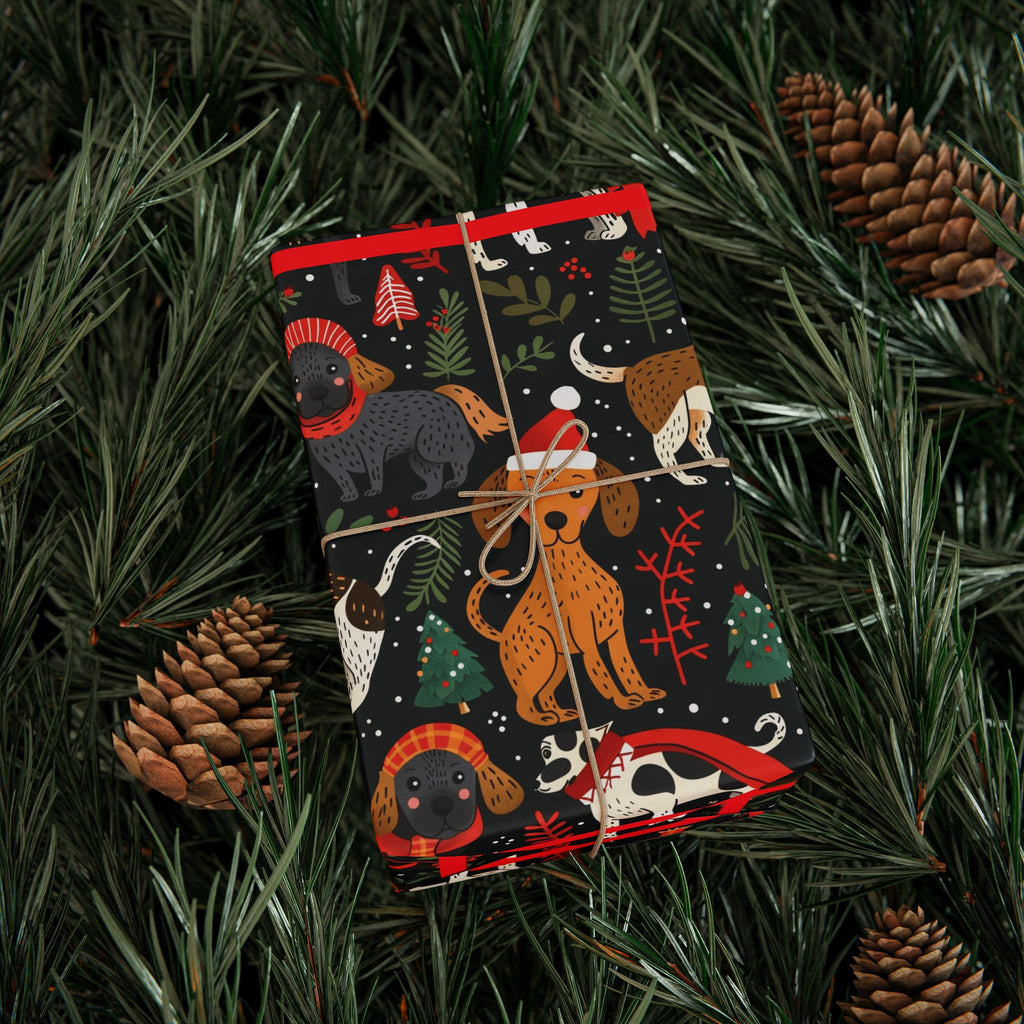 Holiday Dachshund Wrapping Paper Roll — Cute Wiener Dog Christmas Gift Wrap
