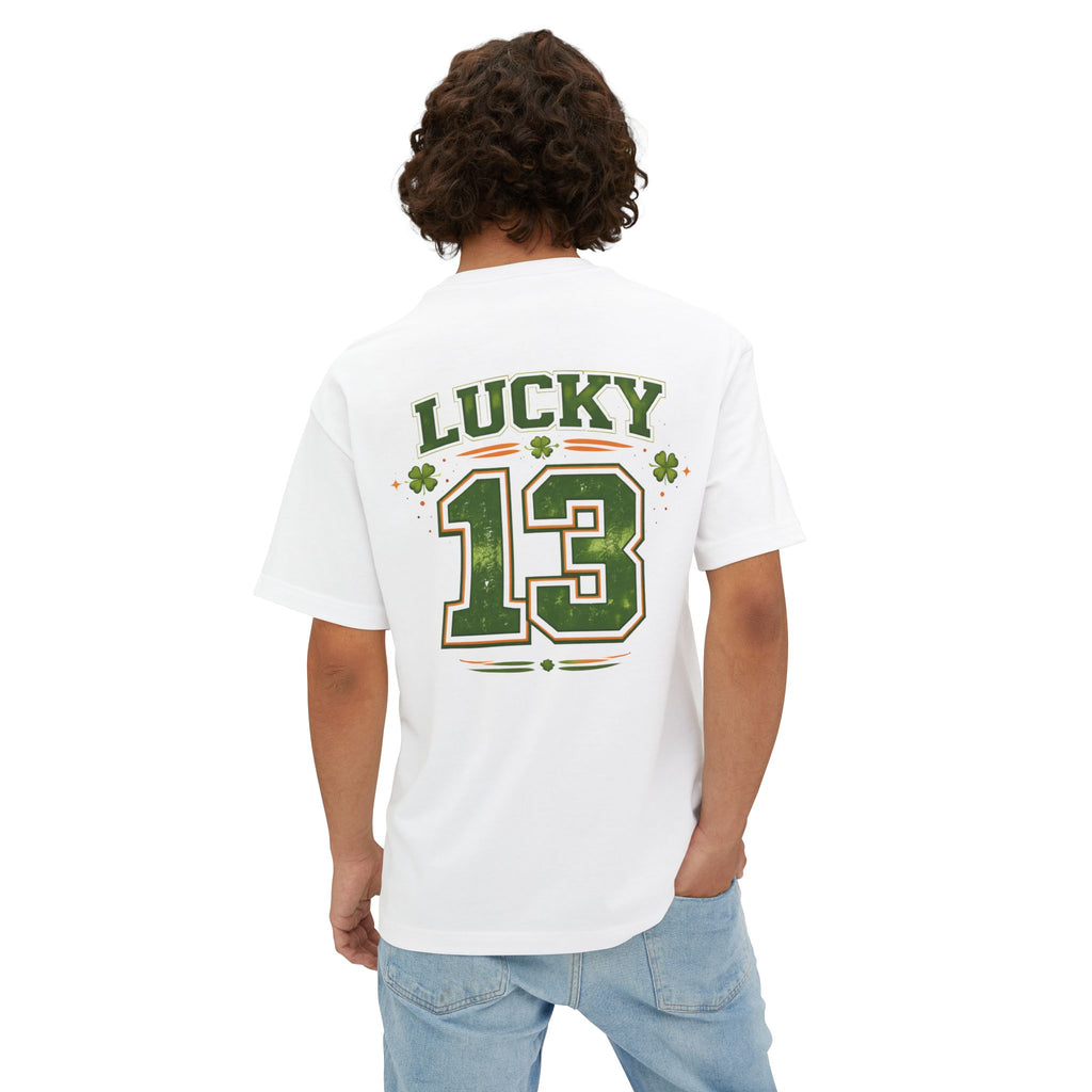 Lucky 13 Oversized Tee — St. Patrick’s Day Lucky Number Shirt