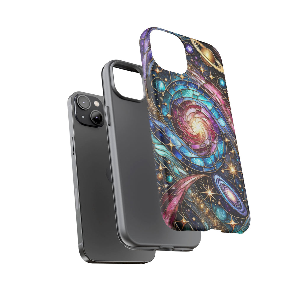 Stained Glass Celestial iPhone Case – Galaxy 3D Full-Wrap Protective Phone Cover