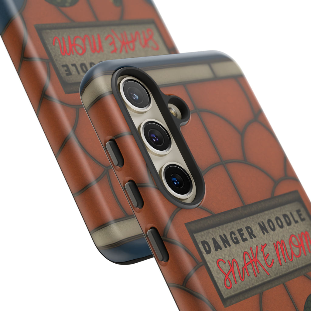 Danger Noodle Snake Mom Phone Case | Snakes Are Beautiful |Stained Glass Snake Art | Funny Snake Lover Gift |  Reptile Mom Phone Cover
