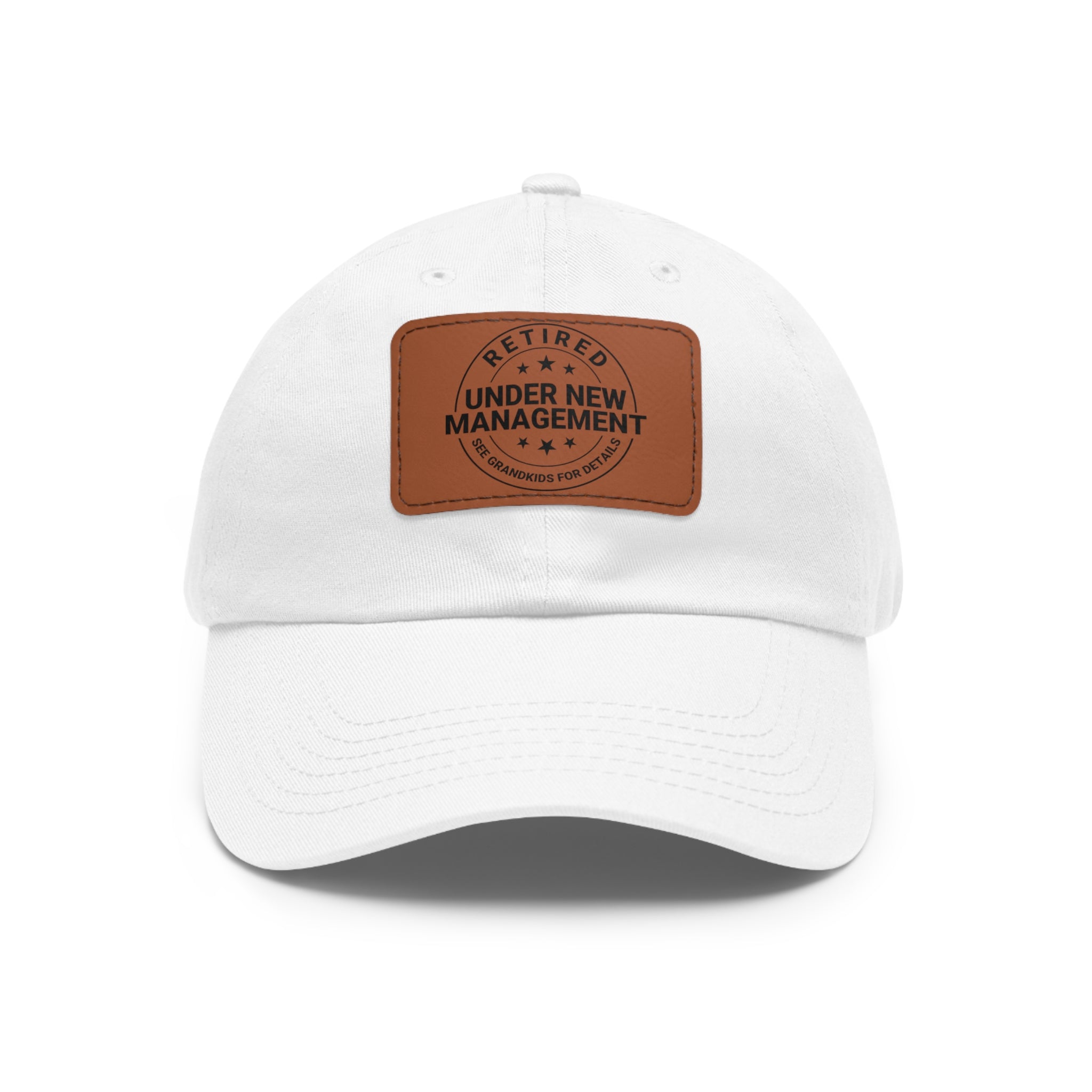 Retired 'Under New Management' Leather Patch Dad Hat