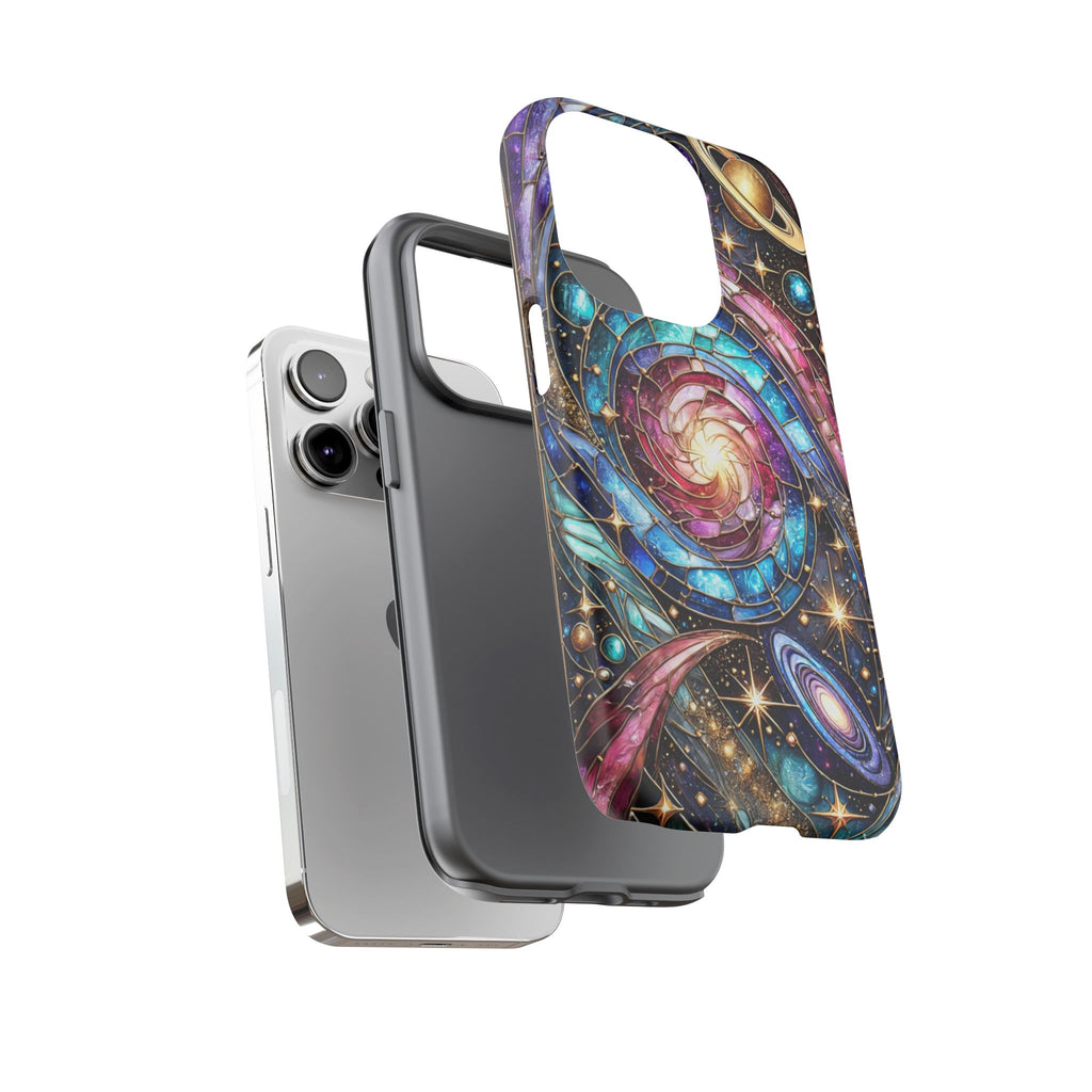 Stained Glass Celestial iPhone Case – Galaxy 3D Full-Wrap Protective Phone Cover